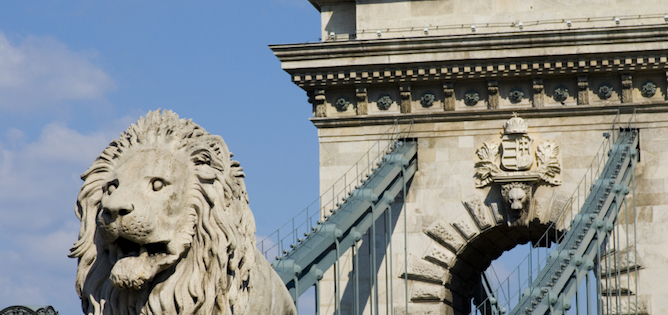 Stone Lion from the Chain Bridge