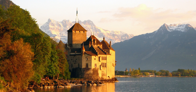 Chillon Castle of Lake Geneva