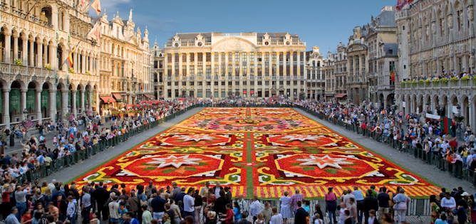 Central Square with Flower Carpet