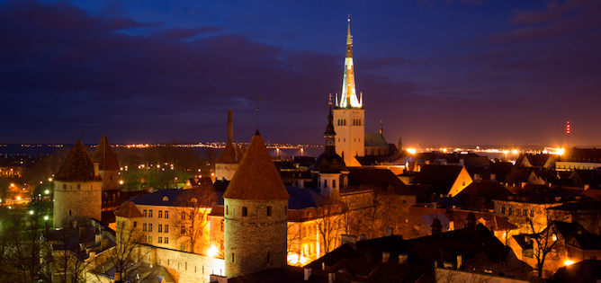 Old Town Churches Downtown Tallinn