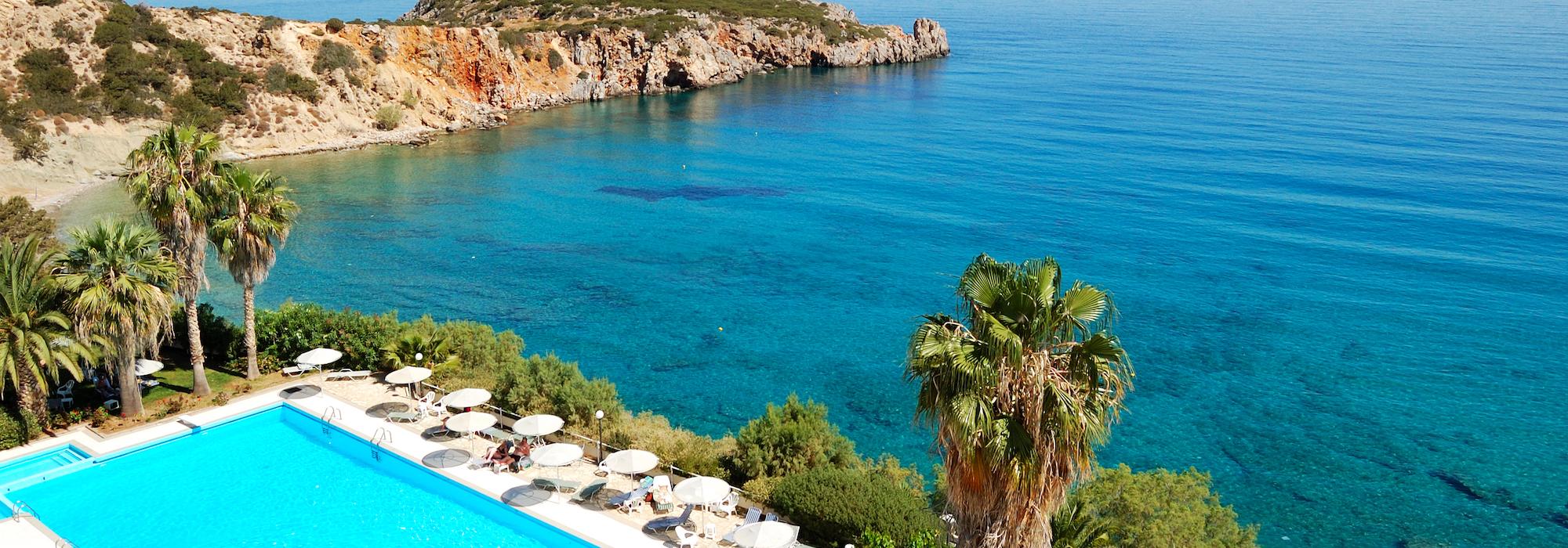 Swimming pool at luxury hotel Crete