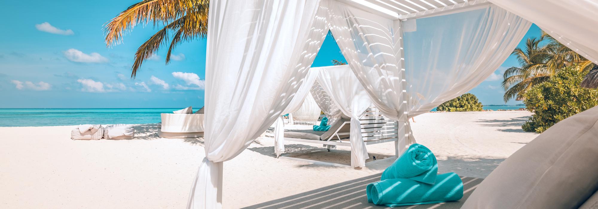 Luxury beach canopy, Seychelles